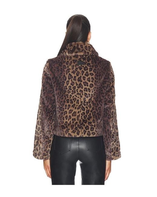 AllSaints Brown Saye Faux Fur Jacket