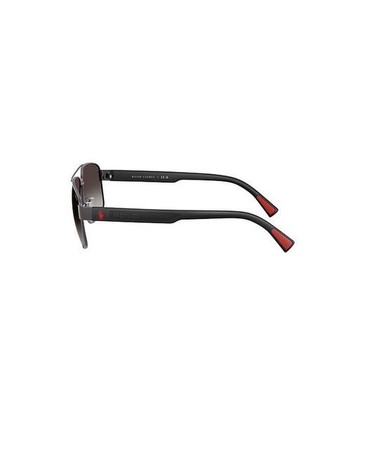 Polo Ralph Lauren Black Aviator Sunglasses for men