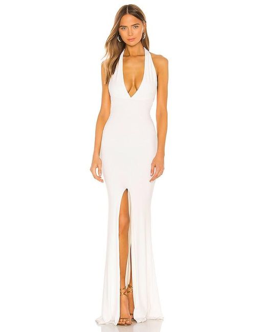 Nookie White X Revolve Illegal Halter Gown