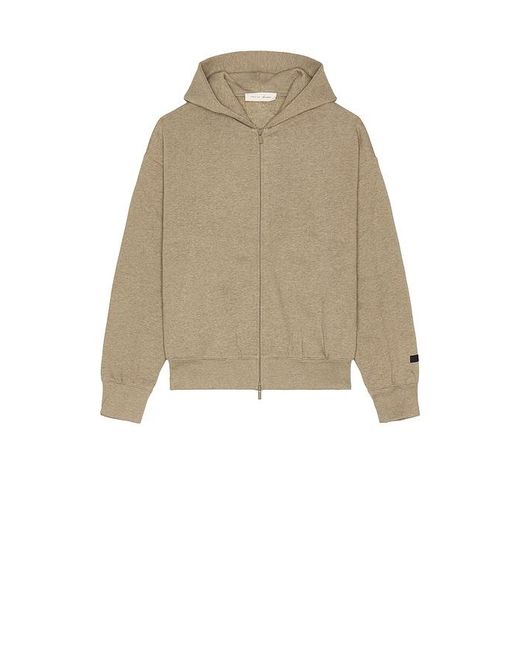Fear Of God Natural Classic Fit Fleece Zip Up Hoodie for men