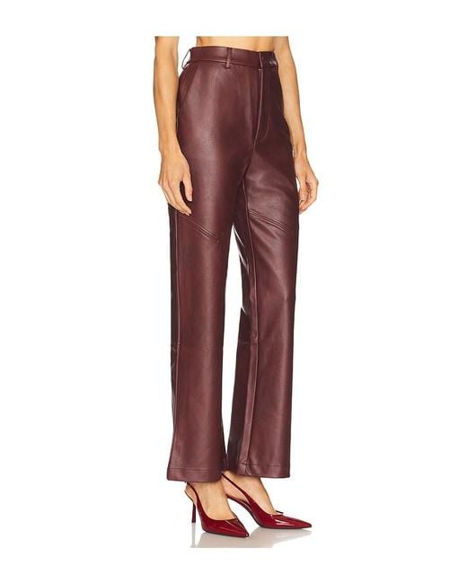 Bardot Red Karson Faux Leather Pant