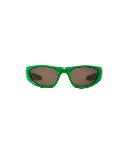 Bottega Veneta Green Mixed Materials Sunglasses for men