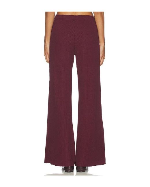 Bobi Red Wide Leg Drawstring Pant