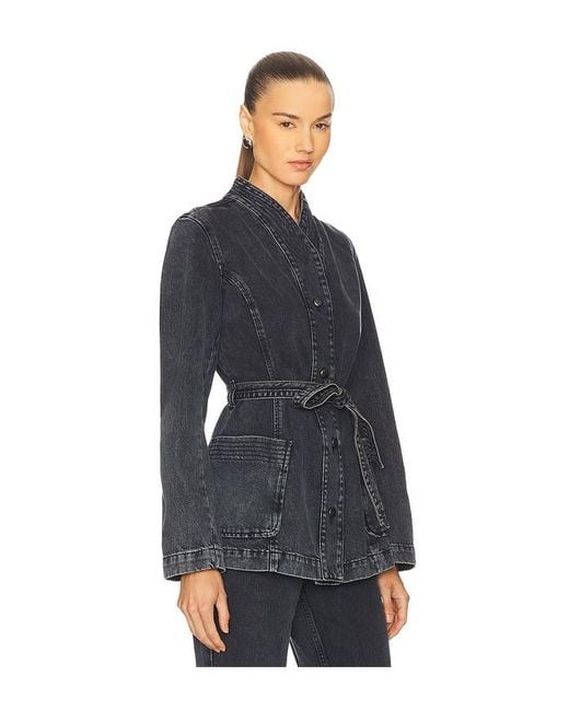 Remain Blue Belted Denim Jacket