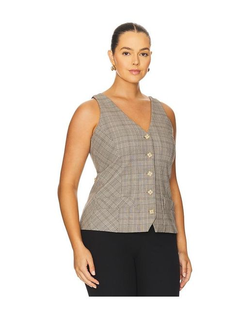 GOOD AMERICAN Multicolor Plaid Vest