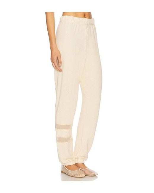 Michael Lauren White Setton Mesh Contrast Pant