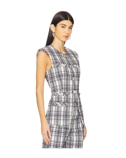 Top Chaleco Tamara En Color Negro, Blanco Talla En Veronica Beard de color White