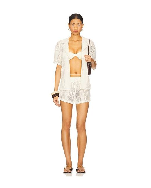 ALL THE WAYS White Rosie Button Up Top