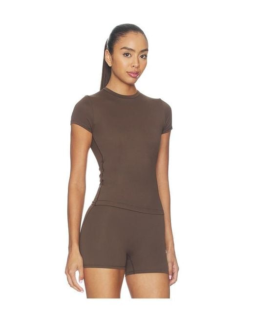 NikeSKIMS Brown Matte Baby Short Sleeve Tee