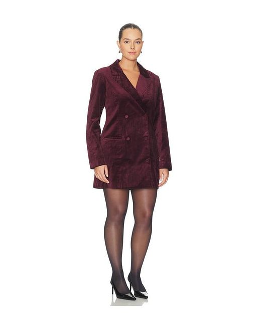 GOOD AMERICAN Red Velvet Exec Dress
