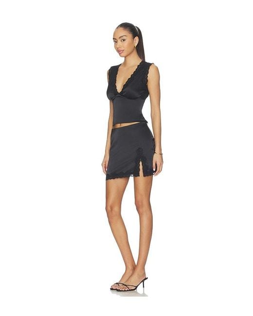 MORE TO COME Black Elsa Skirt Set