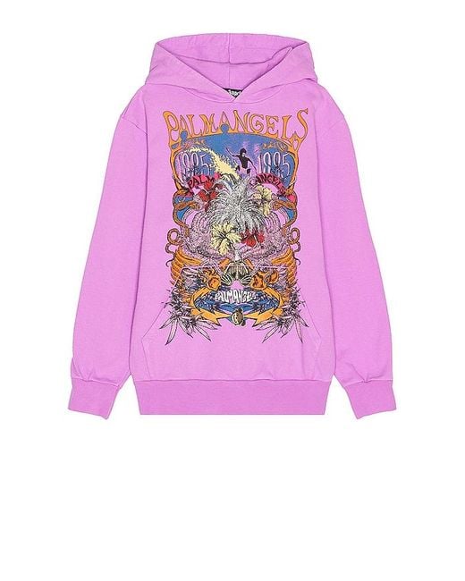 Palm Angels Pink Palm Concert Hoodie for men