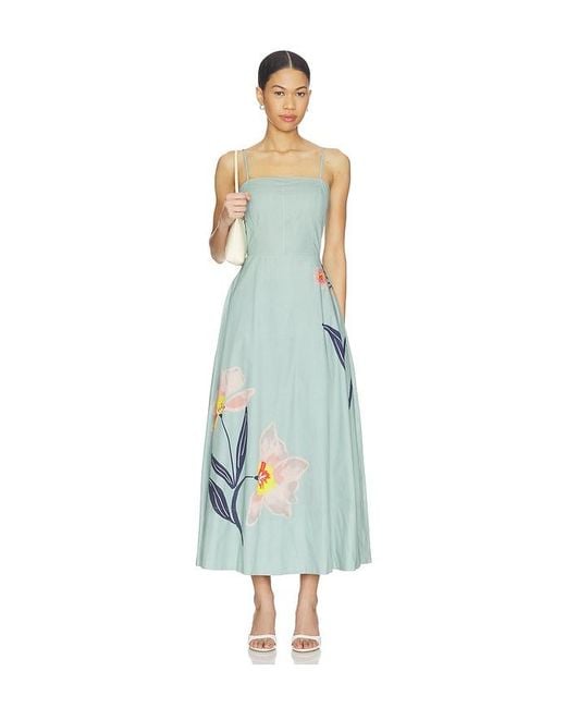 Cleobella Blue Riley Ankle Dress