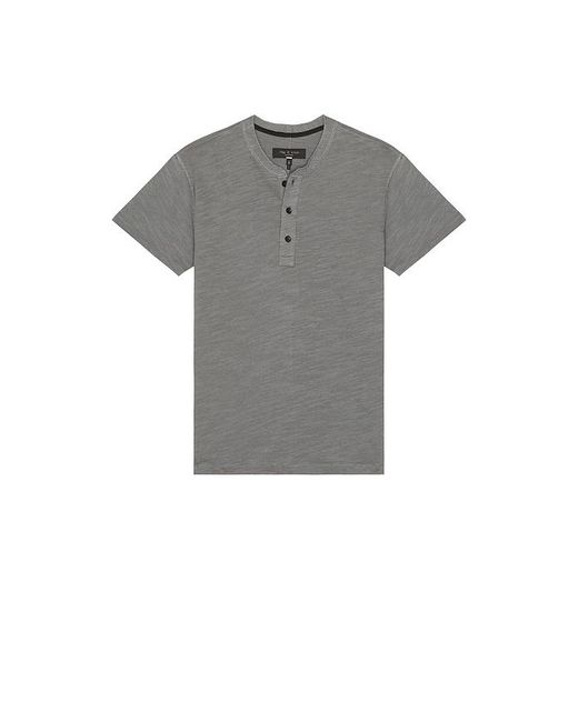 Rag & Bone Gray Classic Flame Henley for men