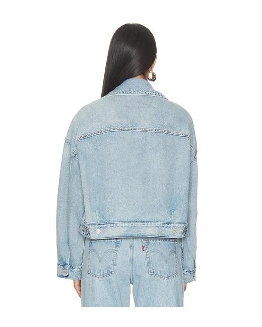 Levi's Blue Loose Crop Trucker Jacket