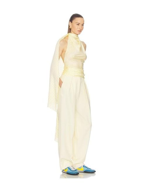 Helsa White Natasha Silk Halter