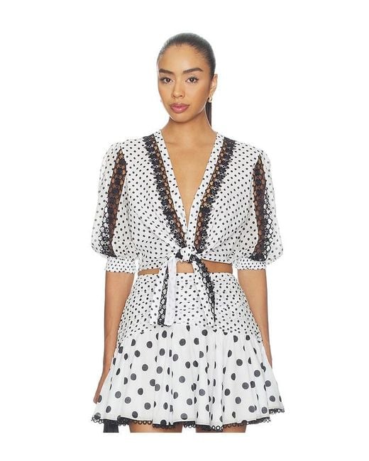 Charo Ruiz White Olivar Blouse