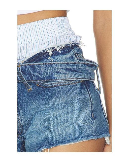 Alexander Wang Blue Pre-Styled Short With Boxer