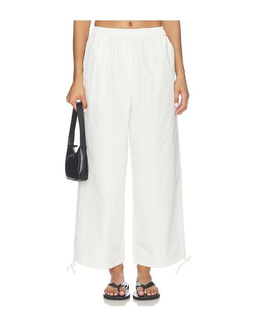 AEXAE White Cotton Drape Balloon Pant