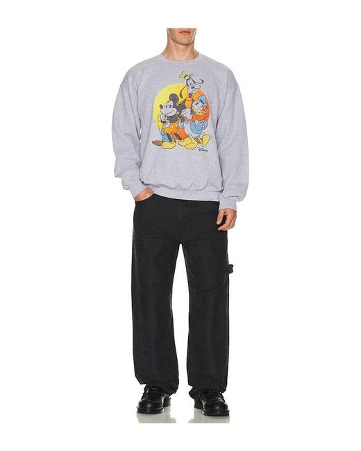 Junk Food White Donald And Pals Fleece Sweatshirt for men