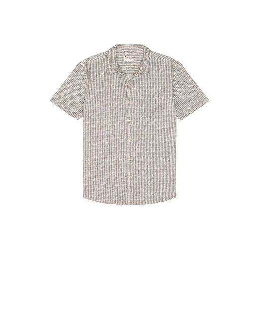 Marine Layer Brown Classic Stretch Selvage Shirt for men