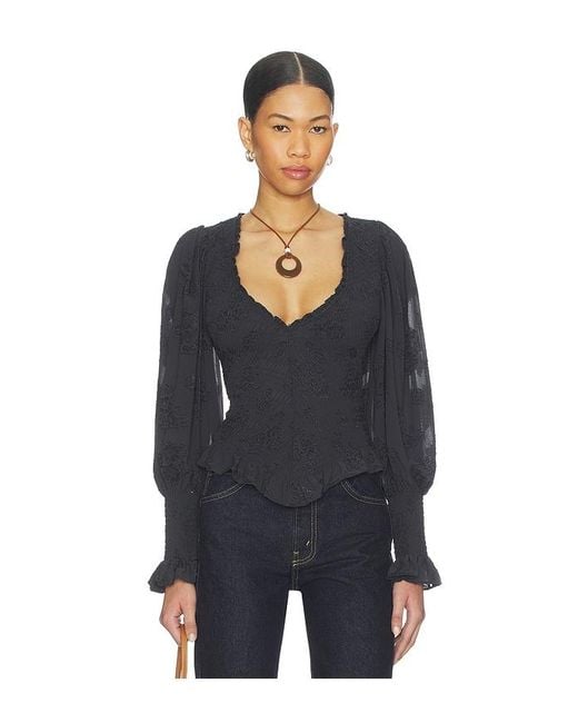 Free People Black X Revolve Smocked