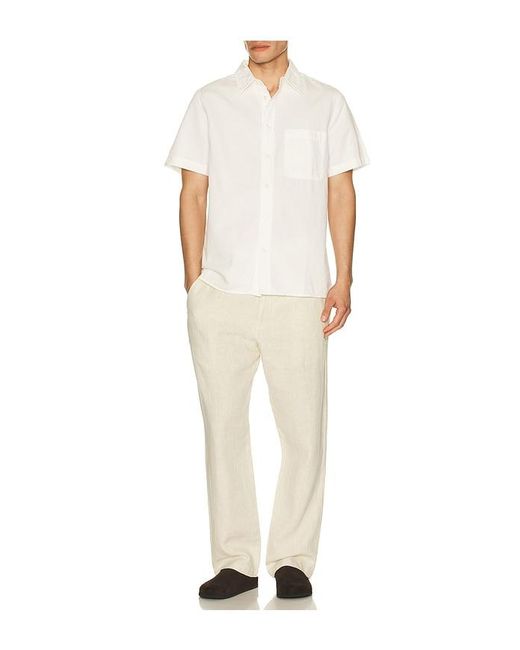 Citizens of Humanity White Short Sleeve Pocket Cairo Shirt for men