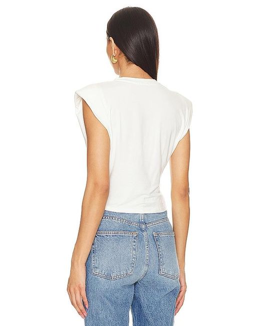 Jonathan Simkhai Blue Estelle Clean Crop T Shirt