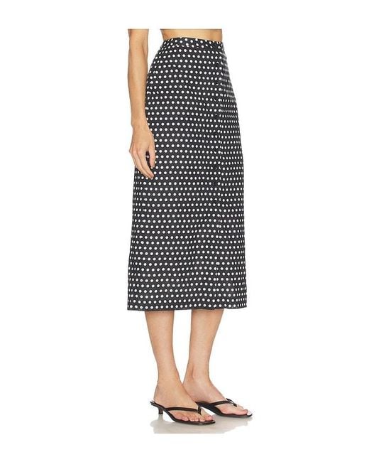 FRAME Black The Polka Dot Skirt