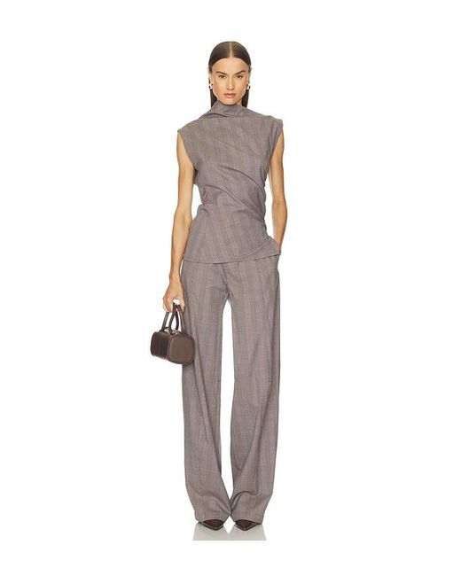 Jade Cropper Brown Asymmetric Top