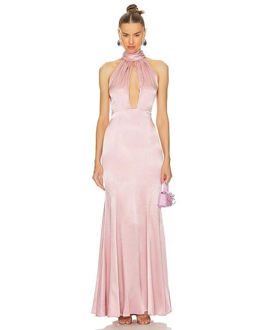 Lovers + Friends Pink Bridgette Gown