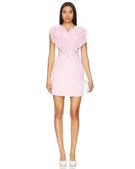 Vivetta Pink Organza Dress With Ruched Bow