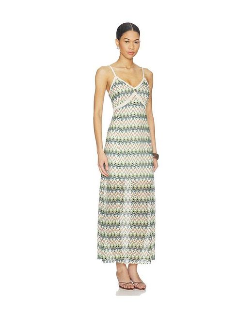 Central Park West White Celine Crochet Maxi Dress