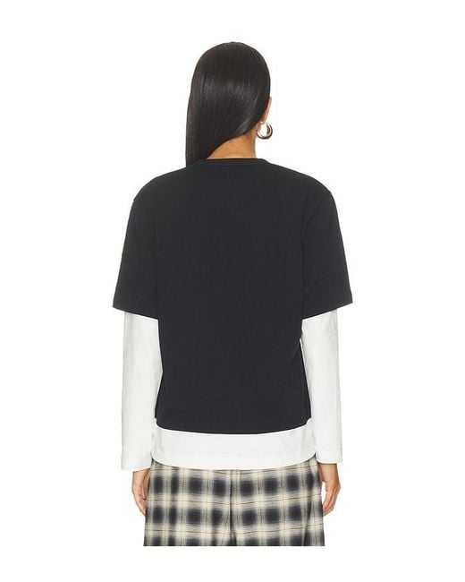 The Attico Black Layered Tee