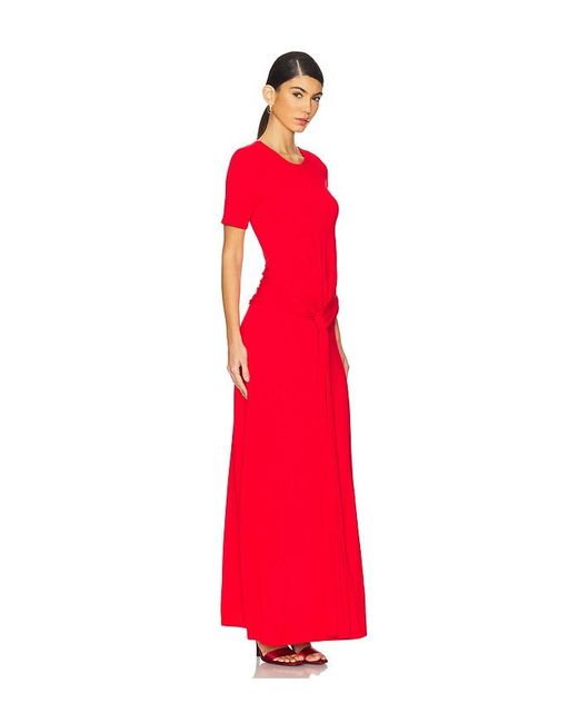 Jonathan Simkhai Red Abendkleid Mit Kurzen Ärmeln Nalani