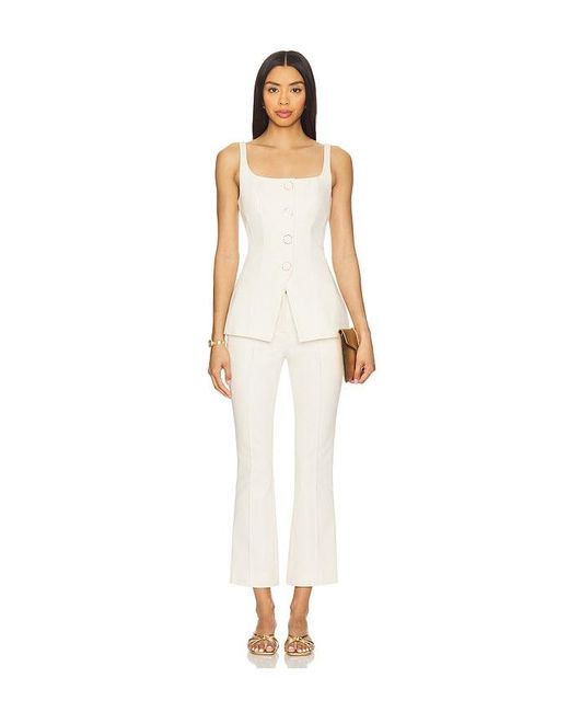 Veronica Beard White Kimra Pant