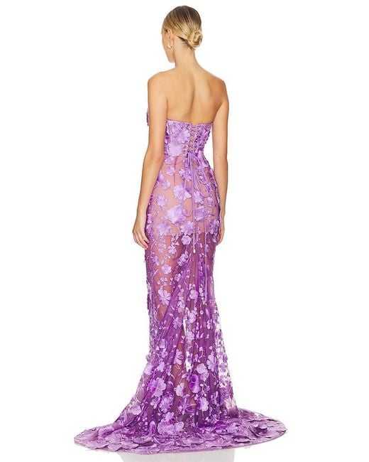 Bronx and Banco Purple Jasmine Gown