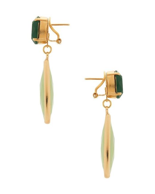 Anton Heunis Green Drop Earrings