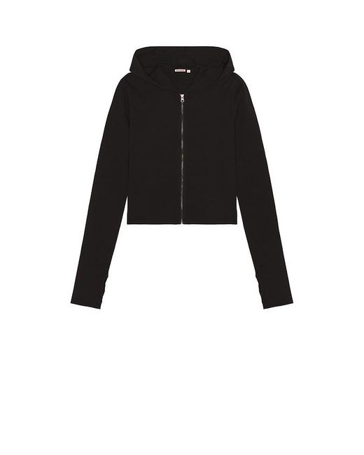 GRLFRND Black Shrunken Zip Hoodie
