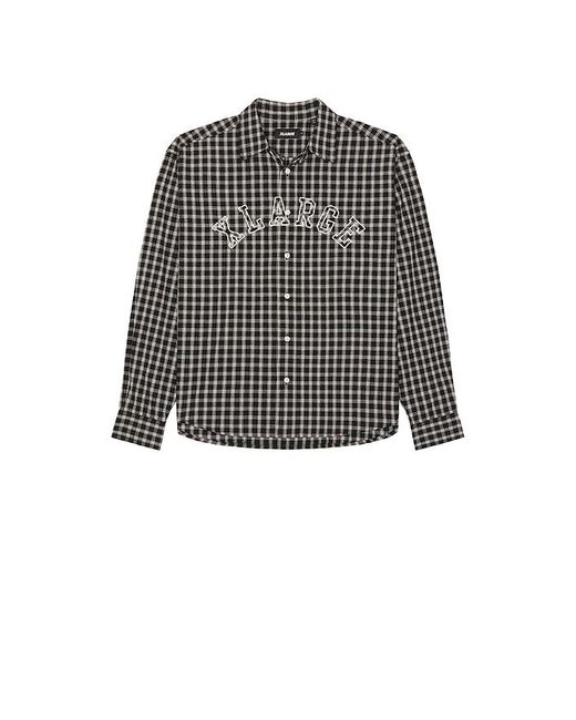 Xlarge Black Patch Logo Plaid Shirt for men