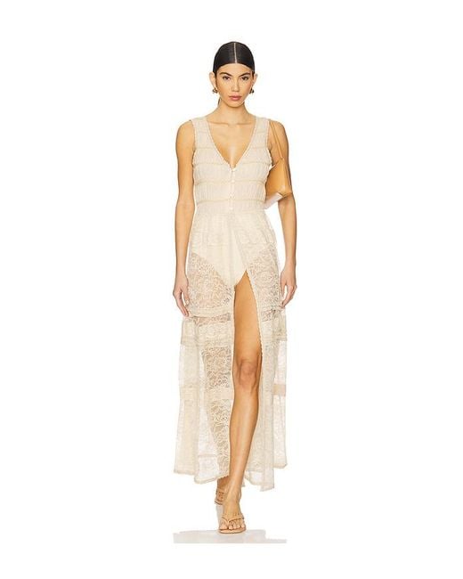 Free People White Sweet Saloon Sleeveless Maxi