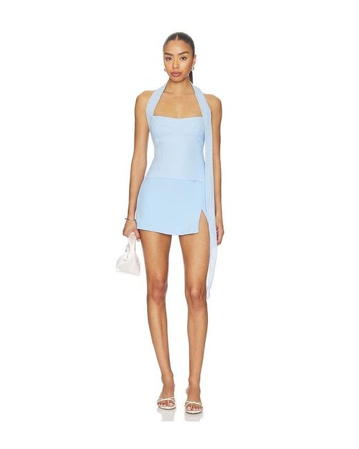 Amanda Uprichard Blue X Revolve Dale Skort