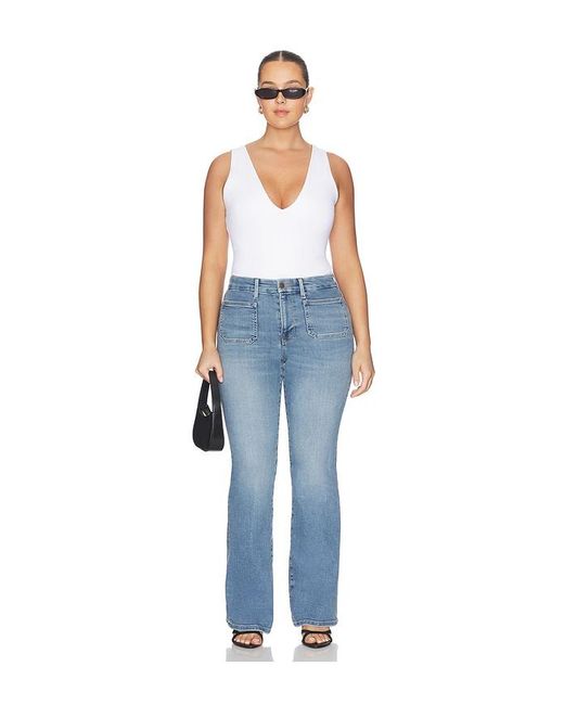 GOOD AMERICAN Blue Good Legs Flare Jeans