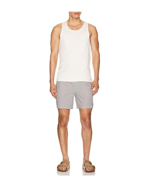 AllSaints White Ciper Stripe Swimshort for men