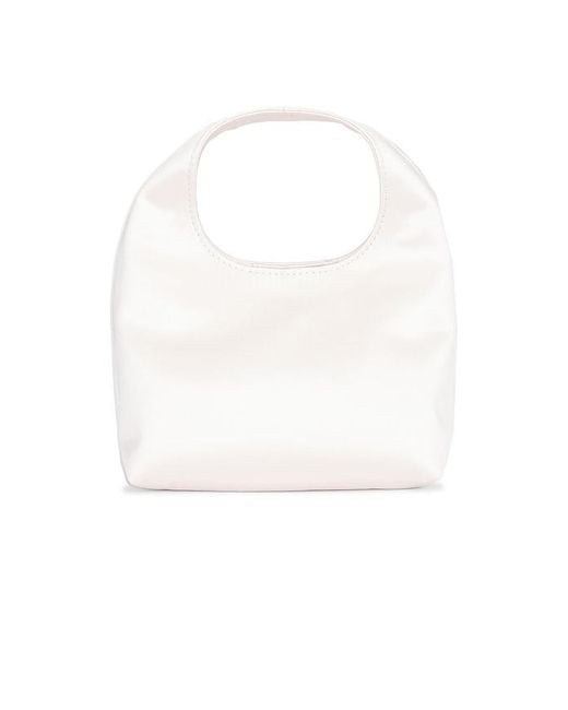 Loeffler Randall White Kenzie Mini Bucket Clutch