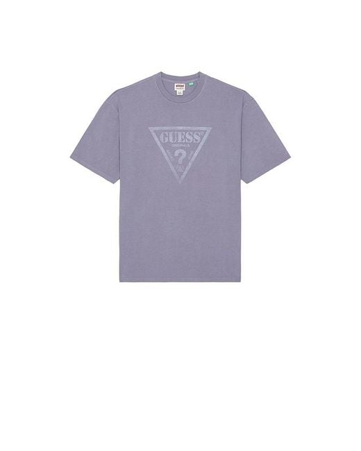 Guess T-Shirt Mit Dreiecks-Motiv Vintage in Purple für Herren