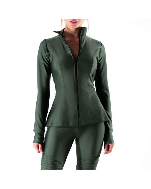 peplum athletic jacket