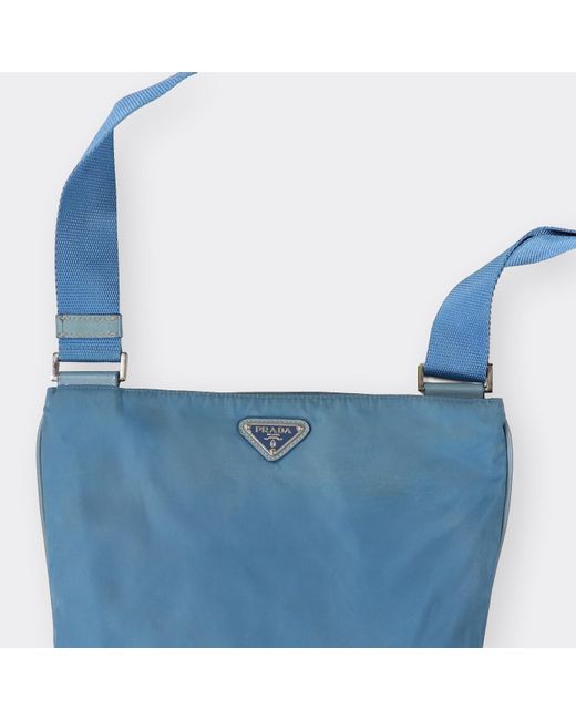 Prada Vintage Messenger Bag in Blue for Men