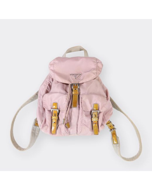 Prada Vintage Backpack in Pink | Lyst UK