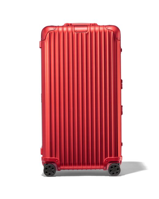 Rimowa Red Original Trunk Plus Suitcase for men